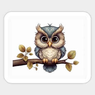 The Cute Baby Owl Sticker